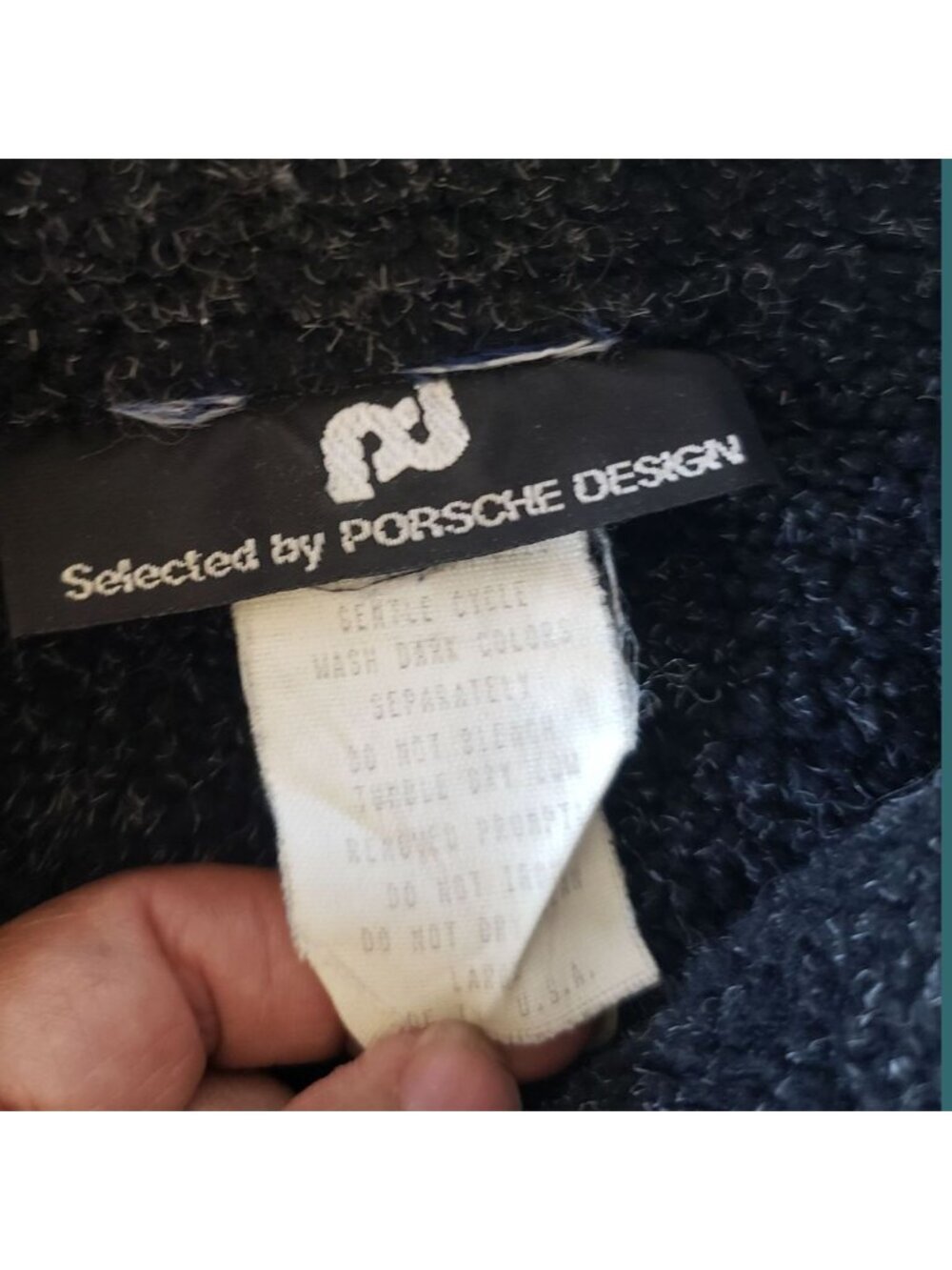 Porsche Design Pullover Sweater W/ Quarter-Zip & Embroidered Logo Blk Large - Picture 3 of 9